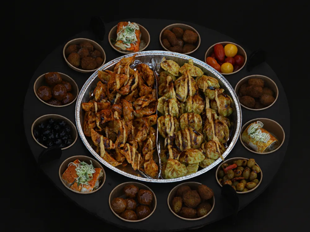 Borrelschaal incl. Dumplings - Grote schaal 60 cm