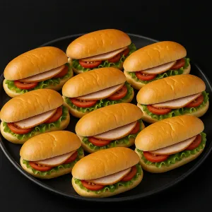 Halal Broodjesschaal - 10 Halal Belegde Broodjes