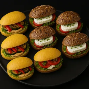 Vegetarische Broodjesschaal - 10 Vegetarisch Belegde Broodjes