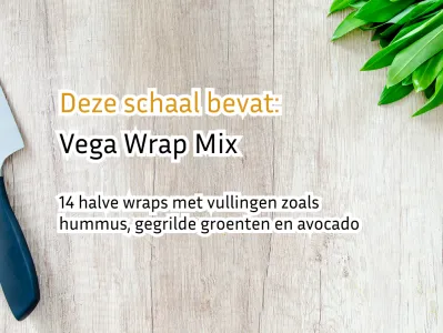 Vega Wrap Mix - 14 Halve Wraps met Vegetarische Vullingen