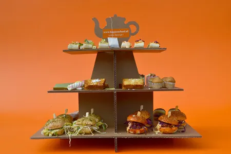 Vegetarische High Tea 4 personen (incl etagere)