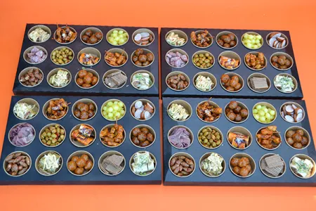 PARTY-KWARTET-BITES 4 STUKS (met uitneembare bakjes)