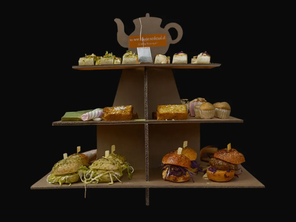 Vegetarische High Tea 4 personen (incl etagere)